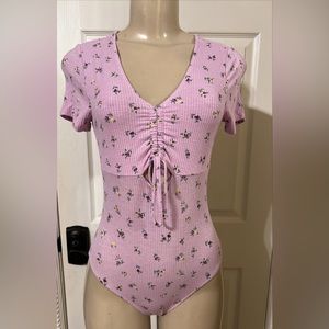 Wild Fable Pink Floral Bodysuit